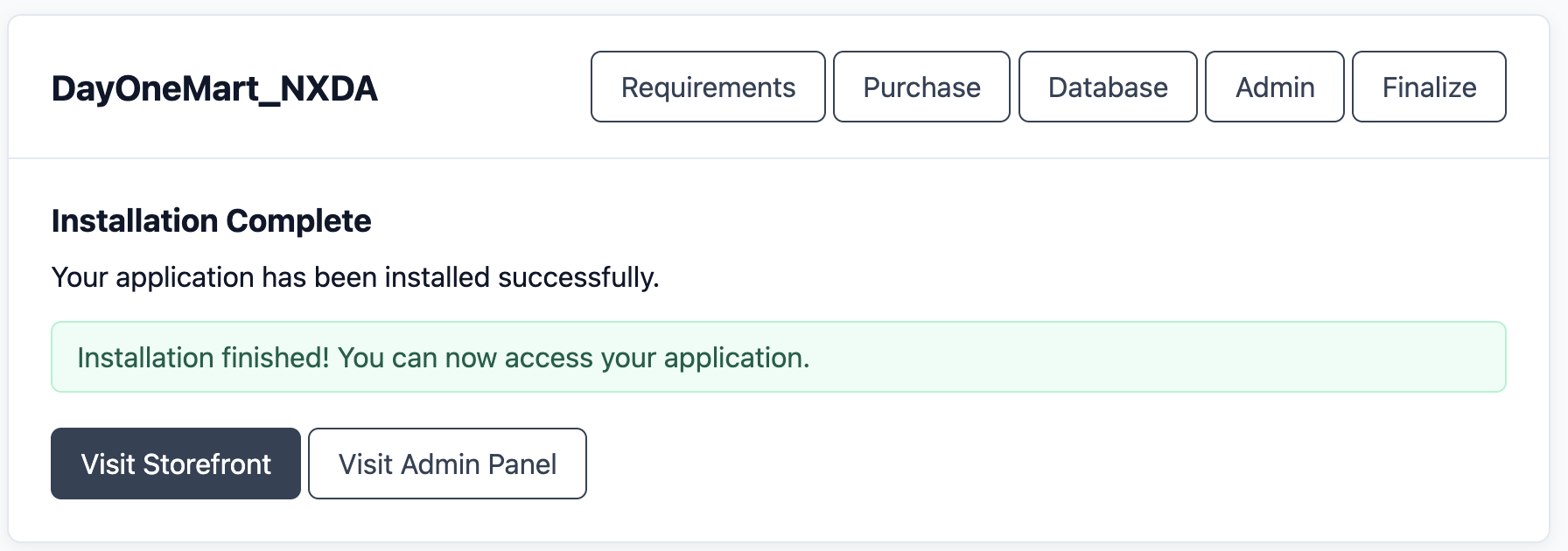 Installer — Installation Complete